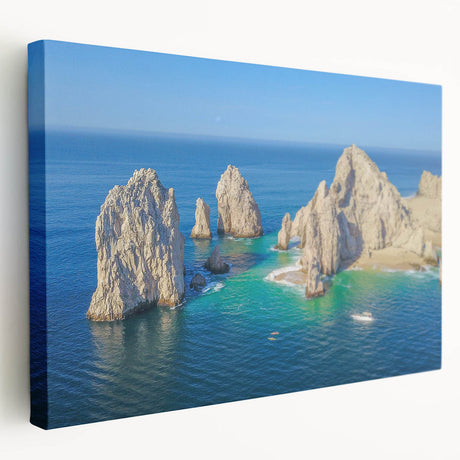 Large canvas print depicting the scenic Cabo San Lucas coastline in vibrant blue and green tones.