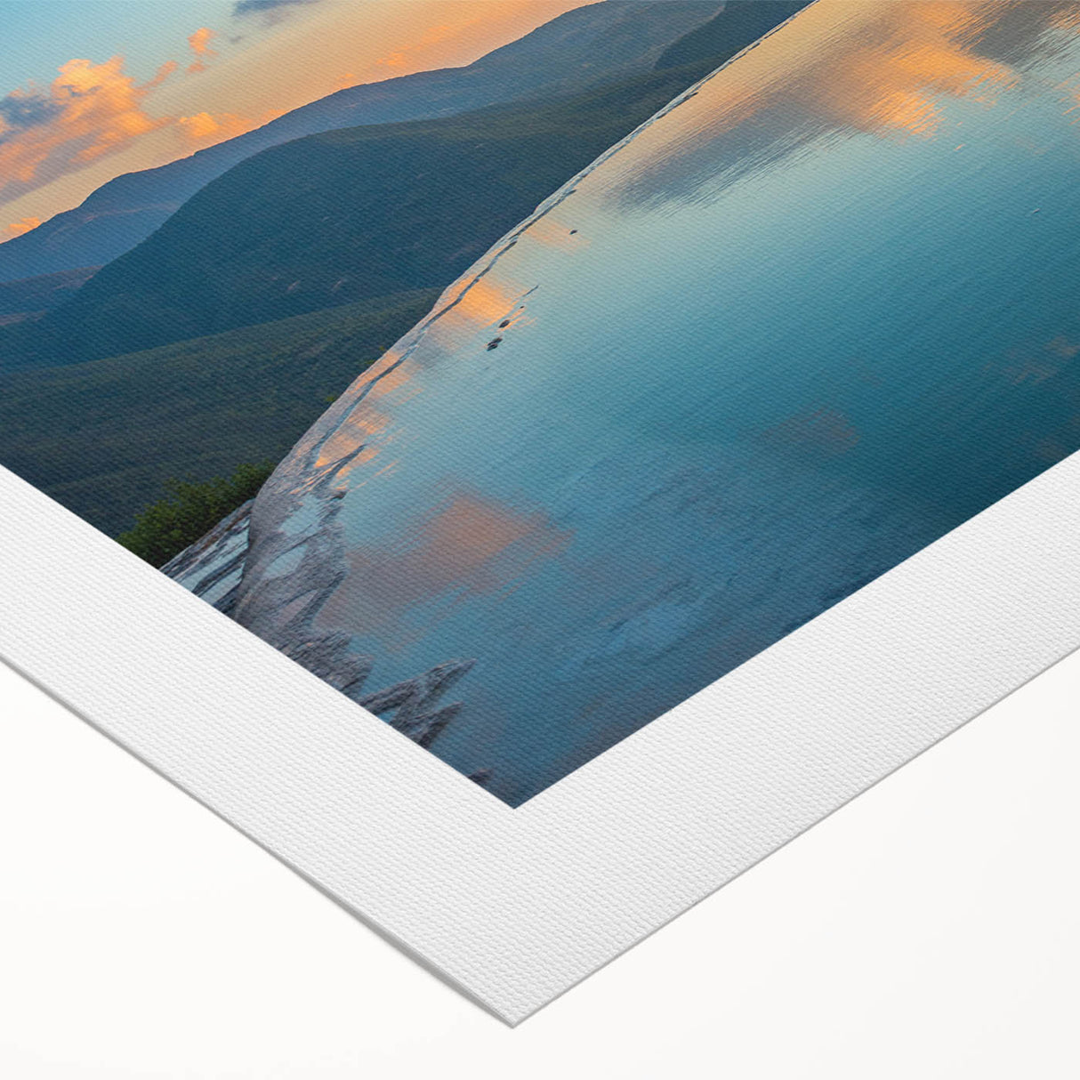 Art deco poster featuring a scenic view of Oaxaca, Mexico, with vibrant colors on rolled canvas.