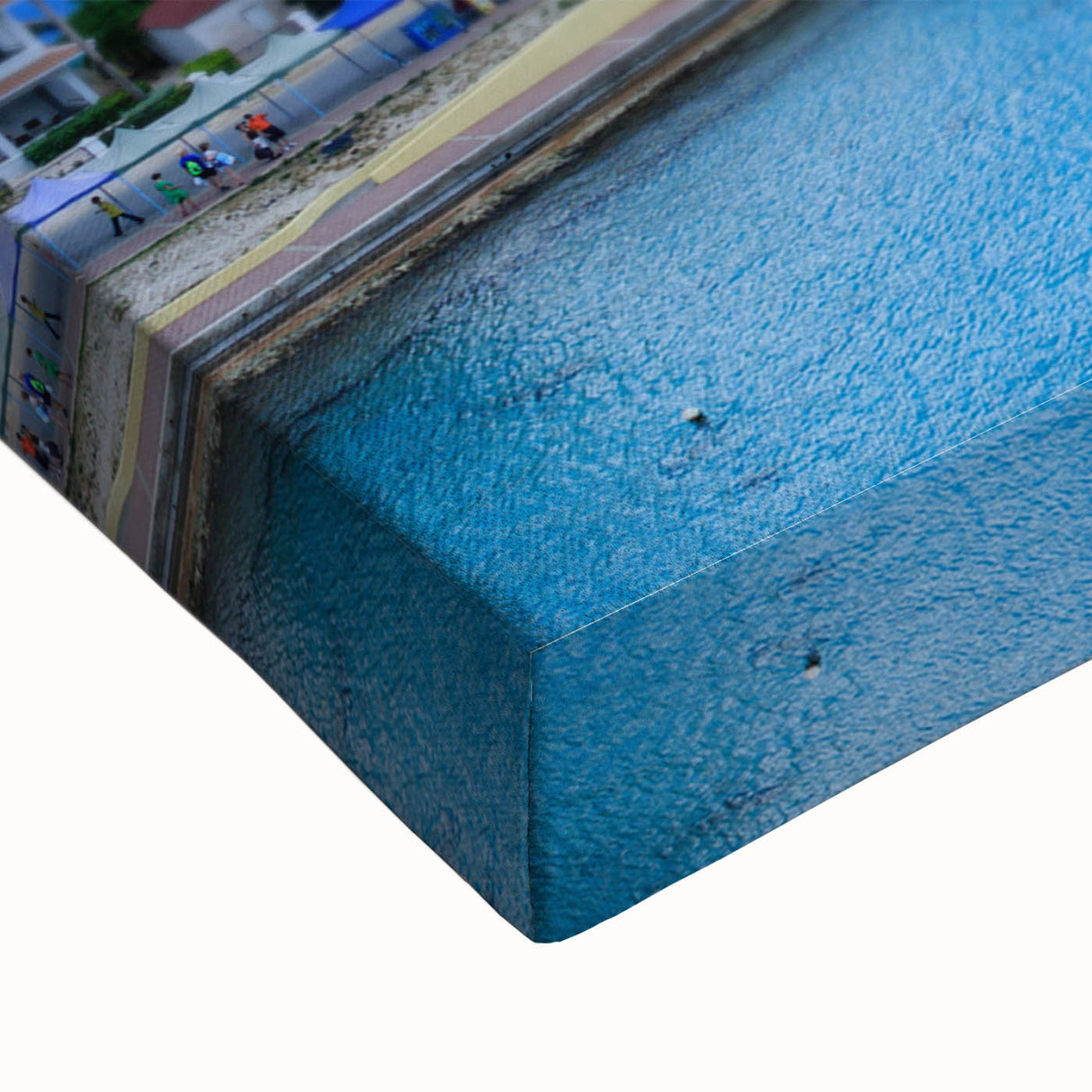 Black and white landscape art painting of a Caribbean beach on a large stretched canvas, suitable for bedroom decor.