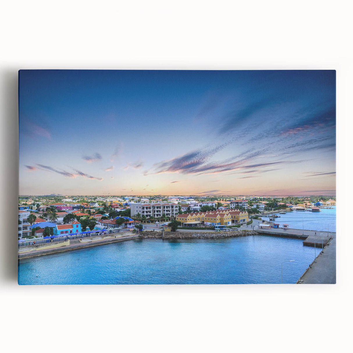 Black and white photograph of a Caribbean beach on stretched canvas, ideal for kitchen wall art or bedroom ambiance.