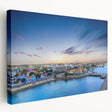 Aruba Caribbean seascape on stretched canvas, featuring vivid blue and green tones, ideal for kitchen wall art.