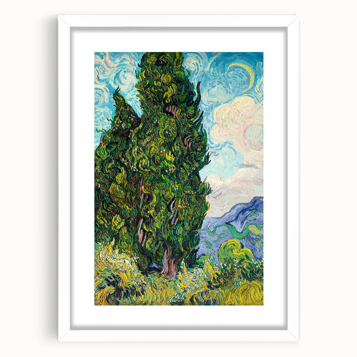 Modern Wall Art - Vincent van Gogh’s Cypresses Print