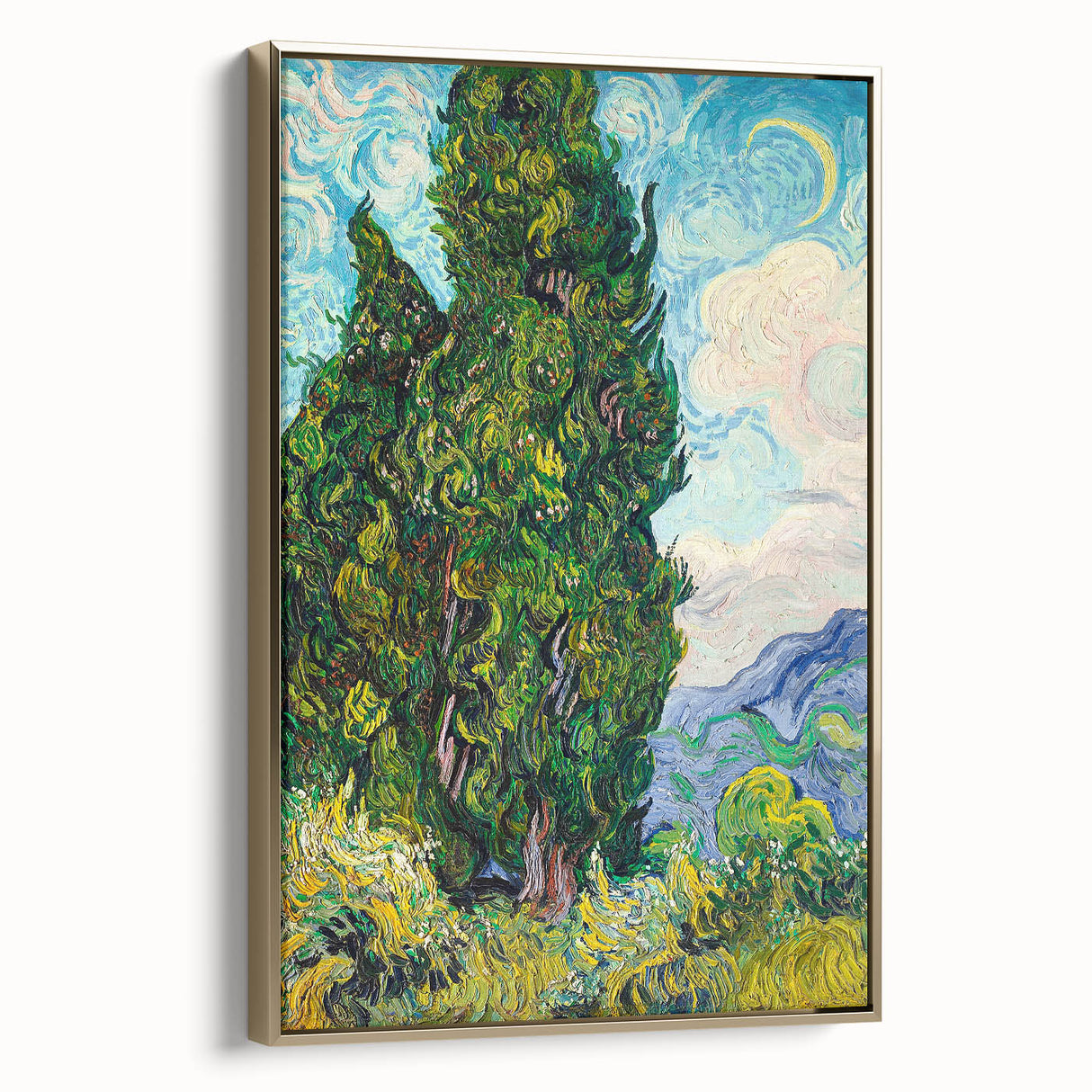 Modern Wall Art - Vincent van Gogh’s Cypresses Print