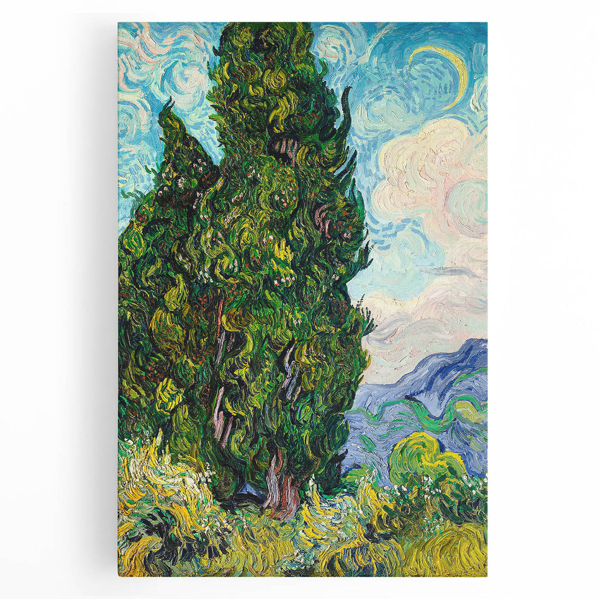 Modern Wall Art - Vincent van Gogh’s Cypresses Print