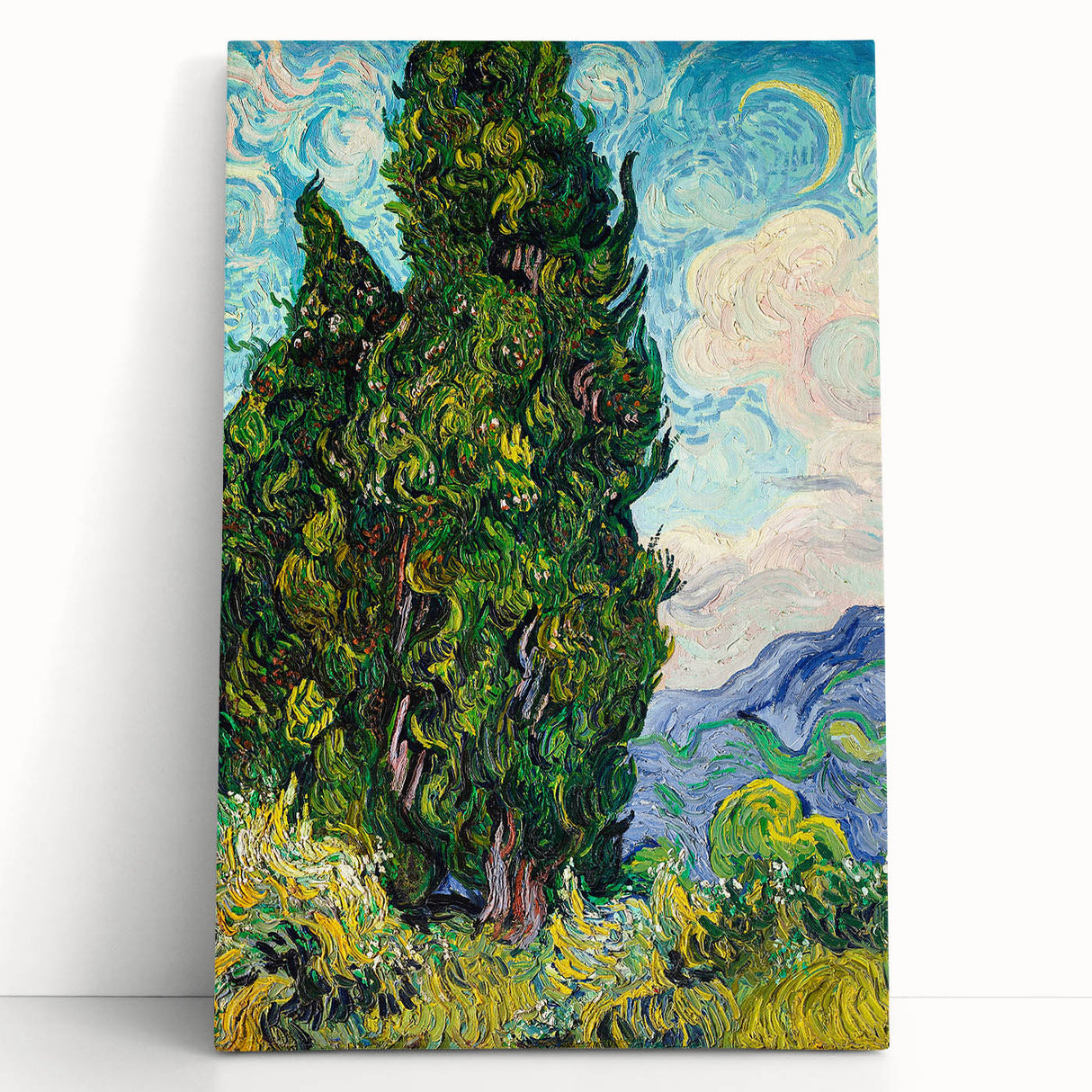 Modern Wall Art - Vincent van Gogh’s Cypresses Print