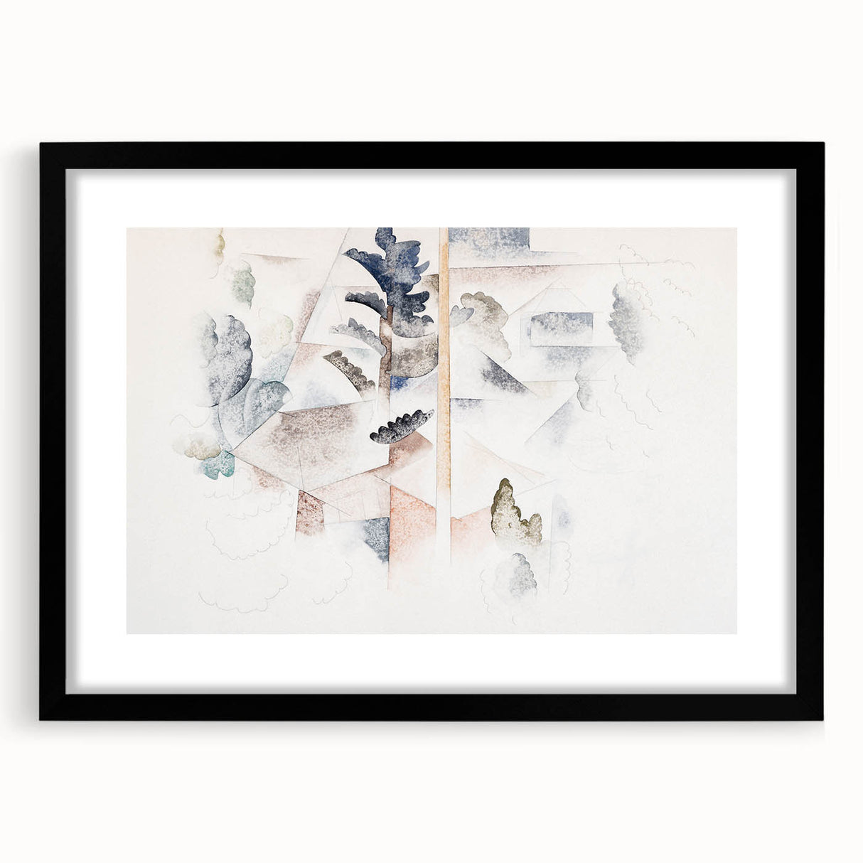 Modern Wall Art – Abstract Bermuda Trees and Architecture