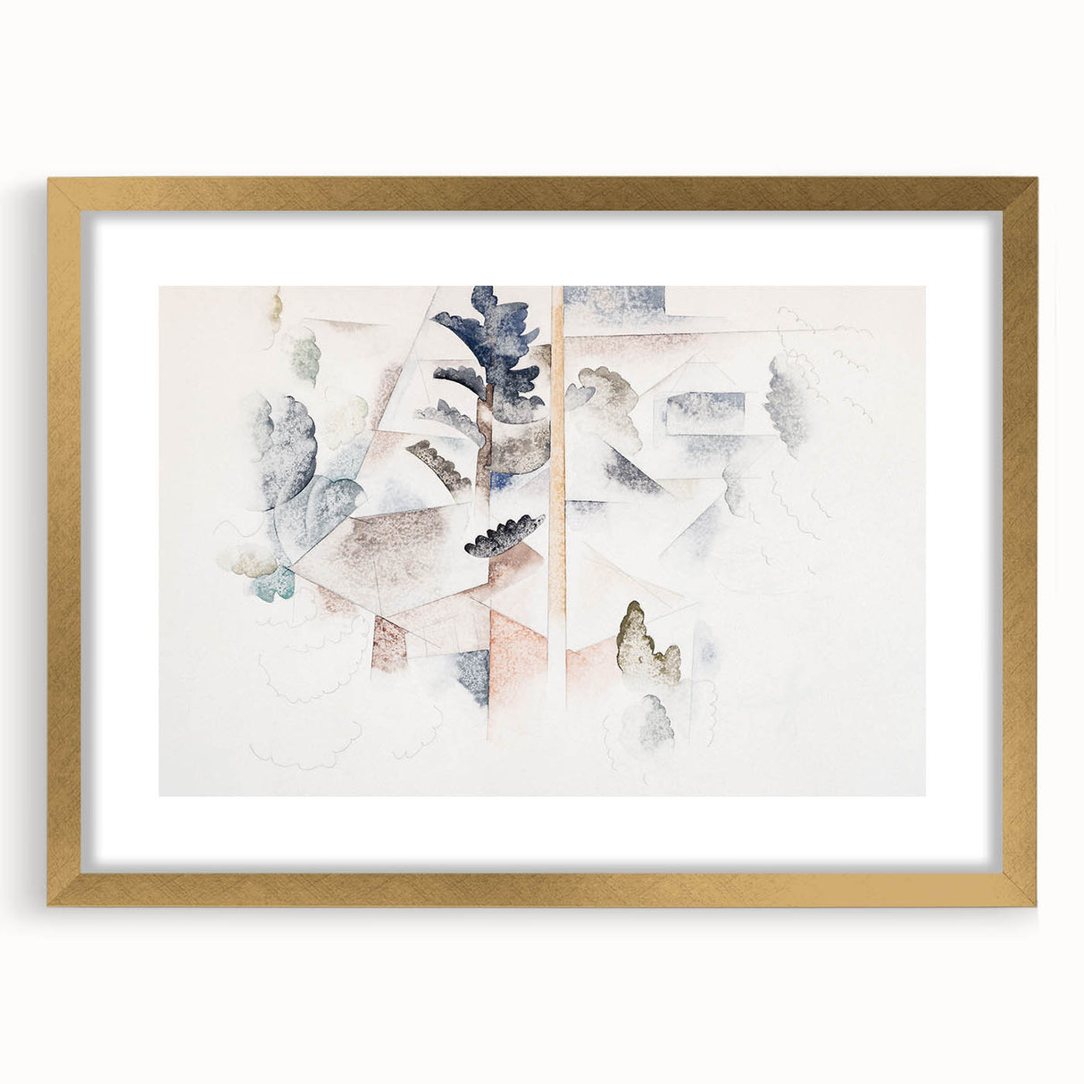 Modern Wall Art – Abstract Bermuda Trees and Architecture