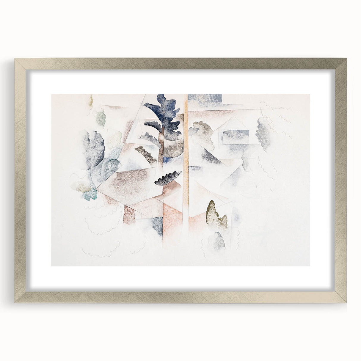 Modern Wall Art – Abstract Bermuda Trees and Architecture