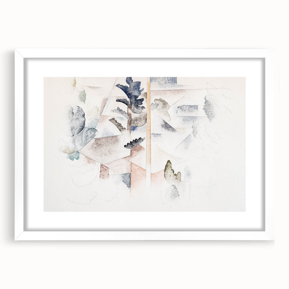 Modern Wall Art – Abstract Bermuda Trees and Architecture