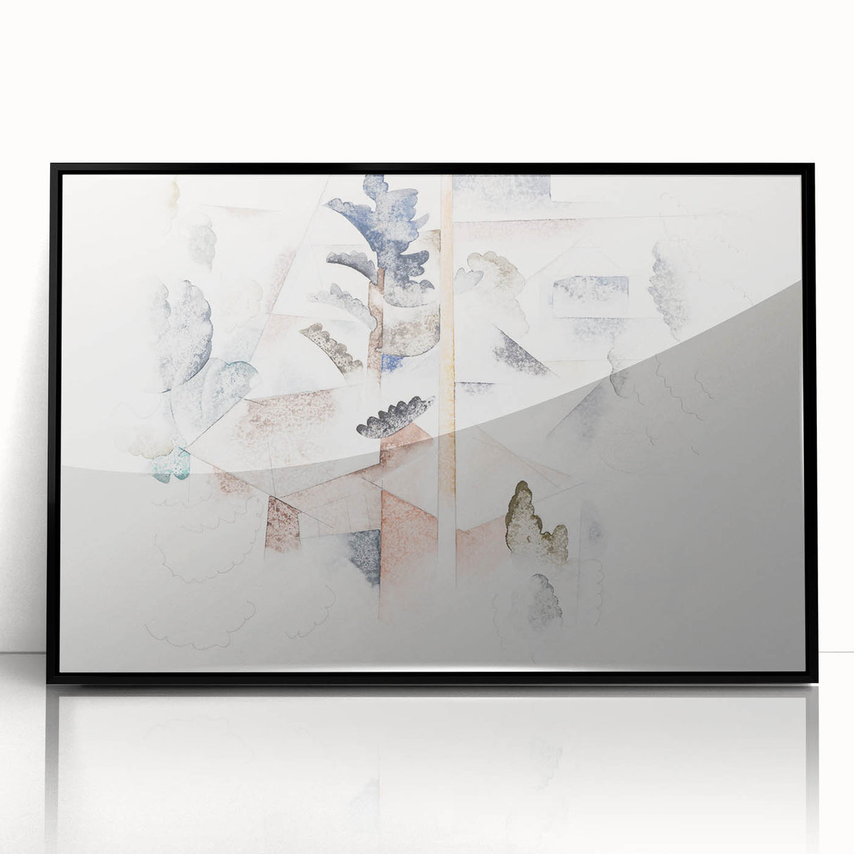 Modern Wall Art – Abstract Bermuda Trees and Architecture