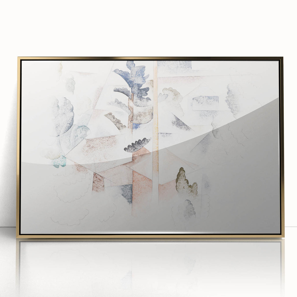 Modern Wall Art – Abstract Bermuda Trees and Architecture