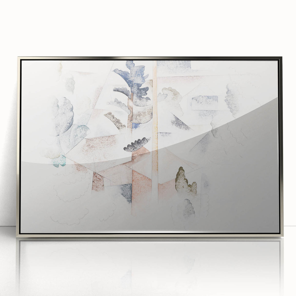 Modern Wall Art – Abstract Bermuda Trees and Architecture