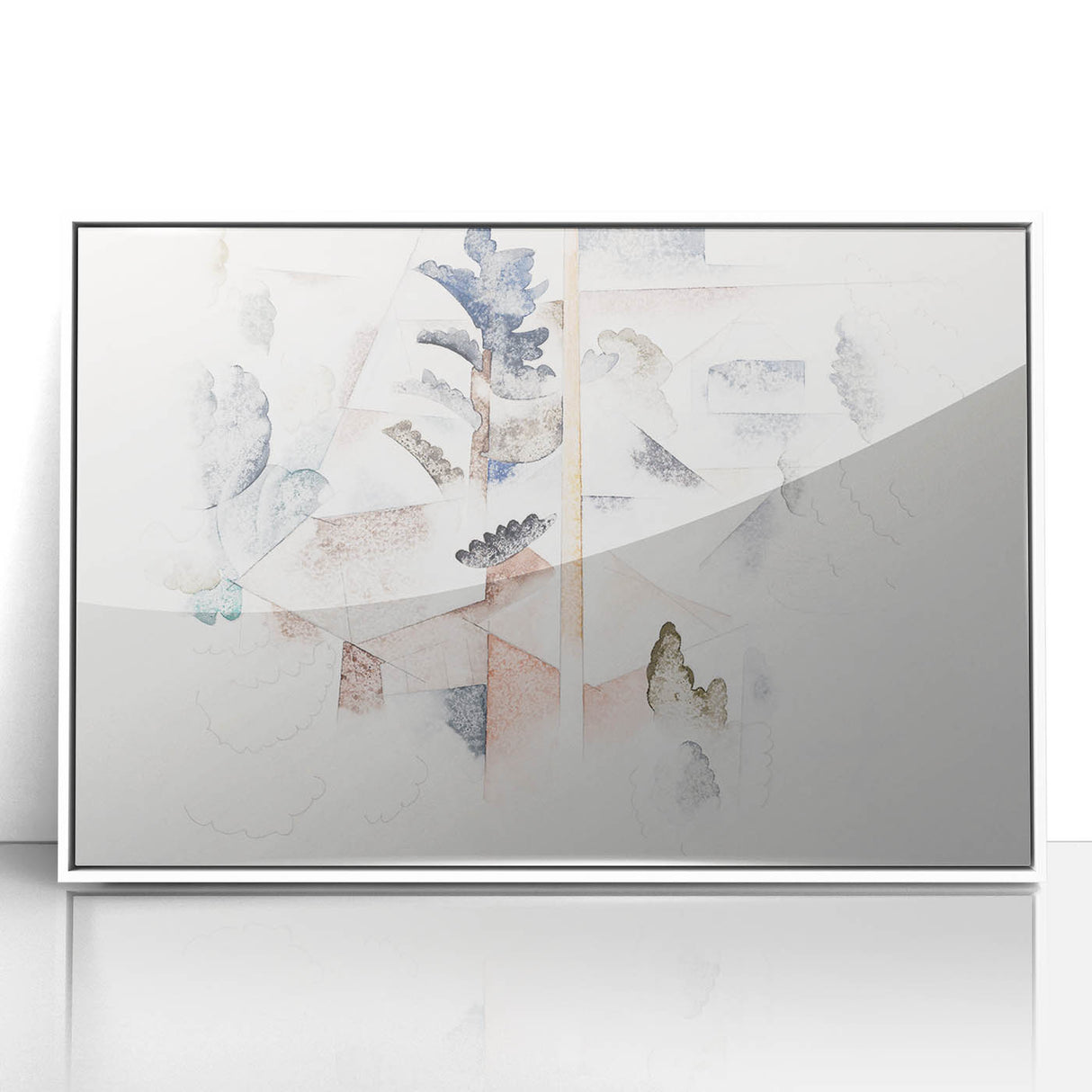 Modern Wall Art – Abstract Bermuda Trees and Architecture