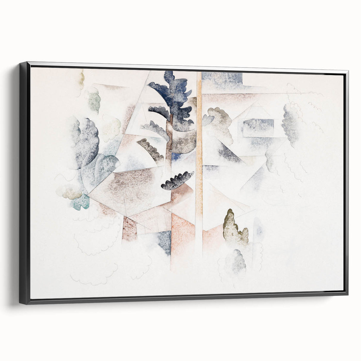 Modern Wall Art – Abstract Bermuda Trees and Architecture