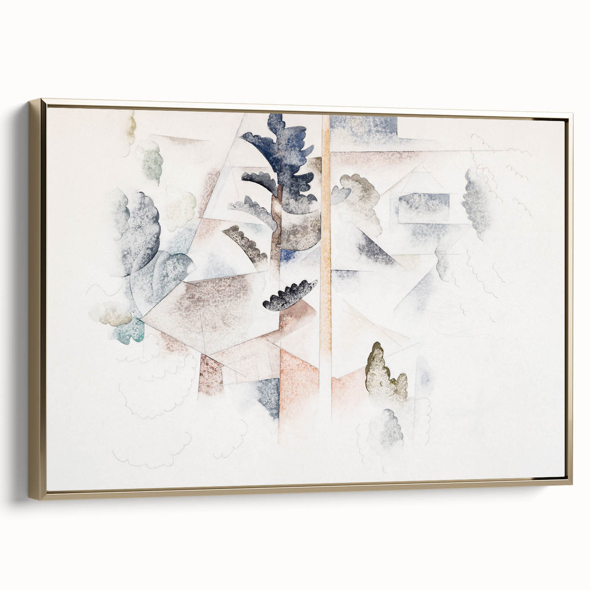 Modern Wall Art – Abstract Bermuda Trees and Architecture