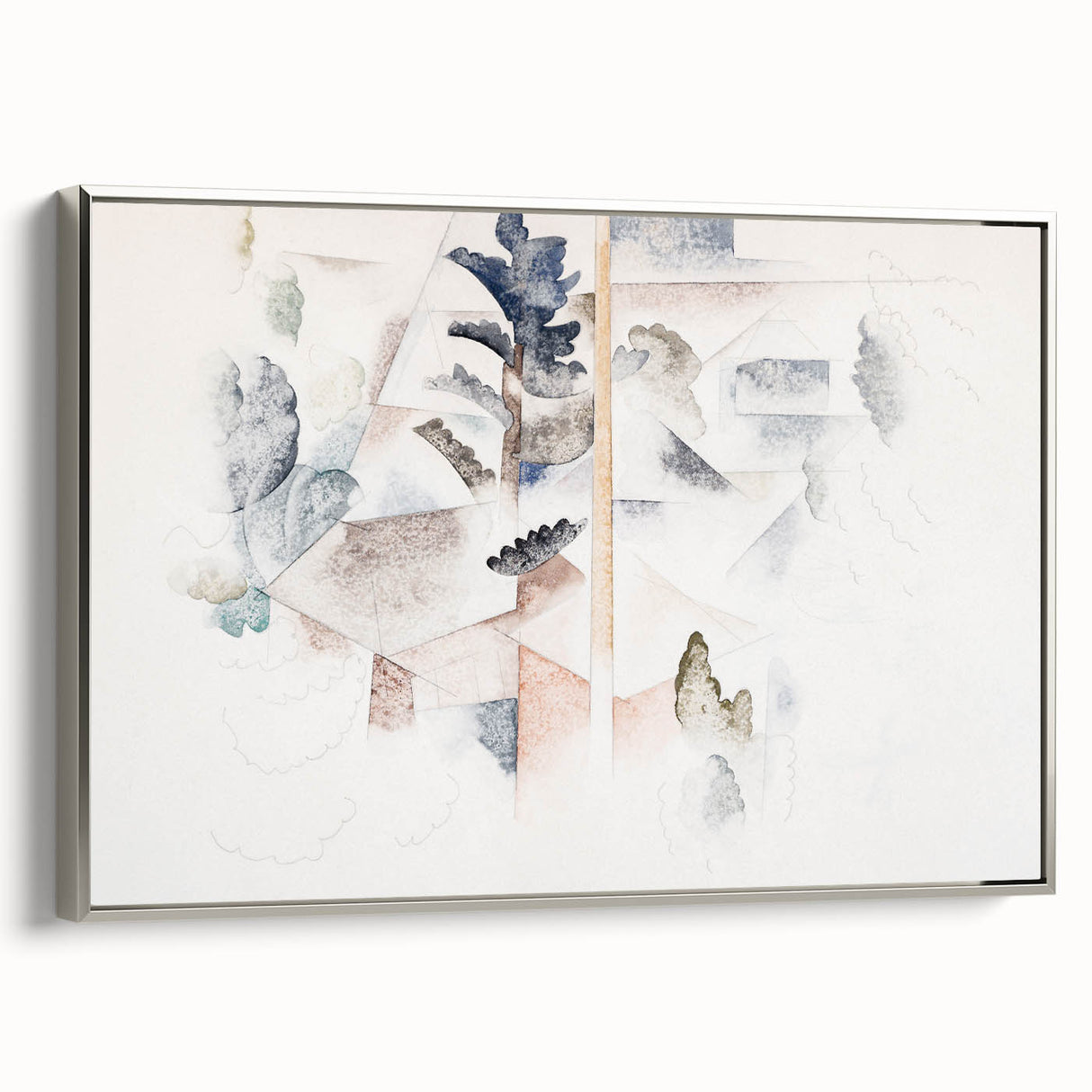 Modern Wall Art – Abstract Bermuda Trees and Architecture