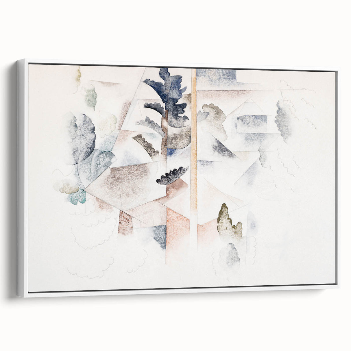 Modern Wall Art – Abstract Bermuda Trees and Architecture