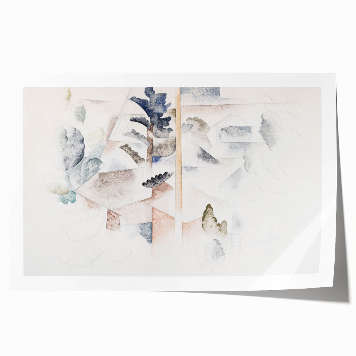 Modern Wall Art – Abstract Bermuda Trees and Architecture