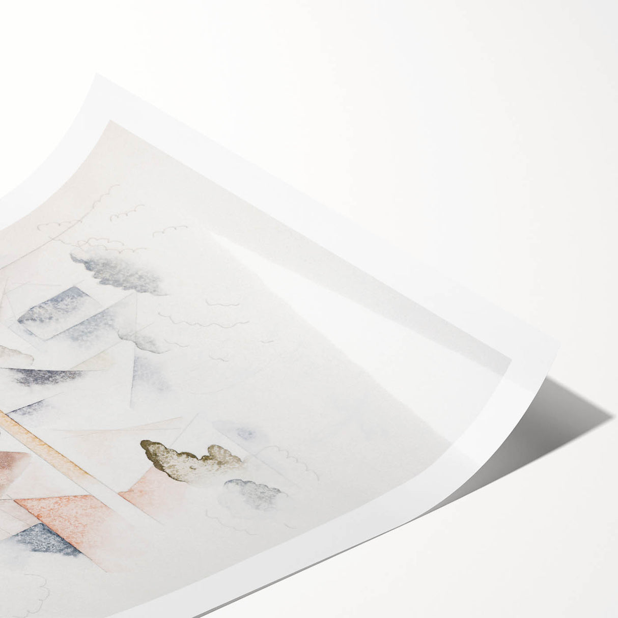 Modern Wall Art – Abstract Bermuda Trees and Architecture