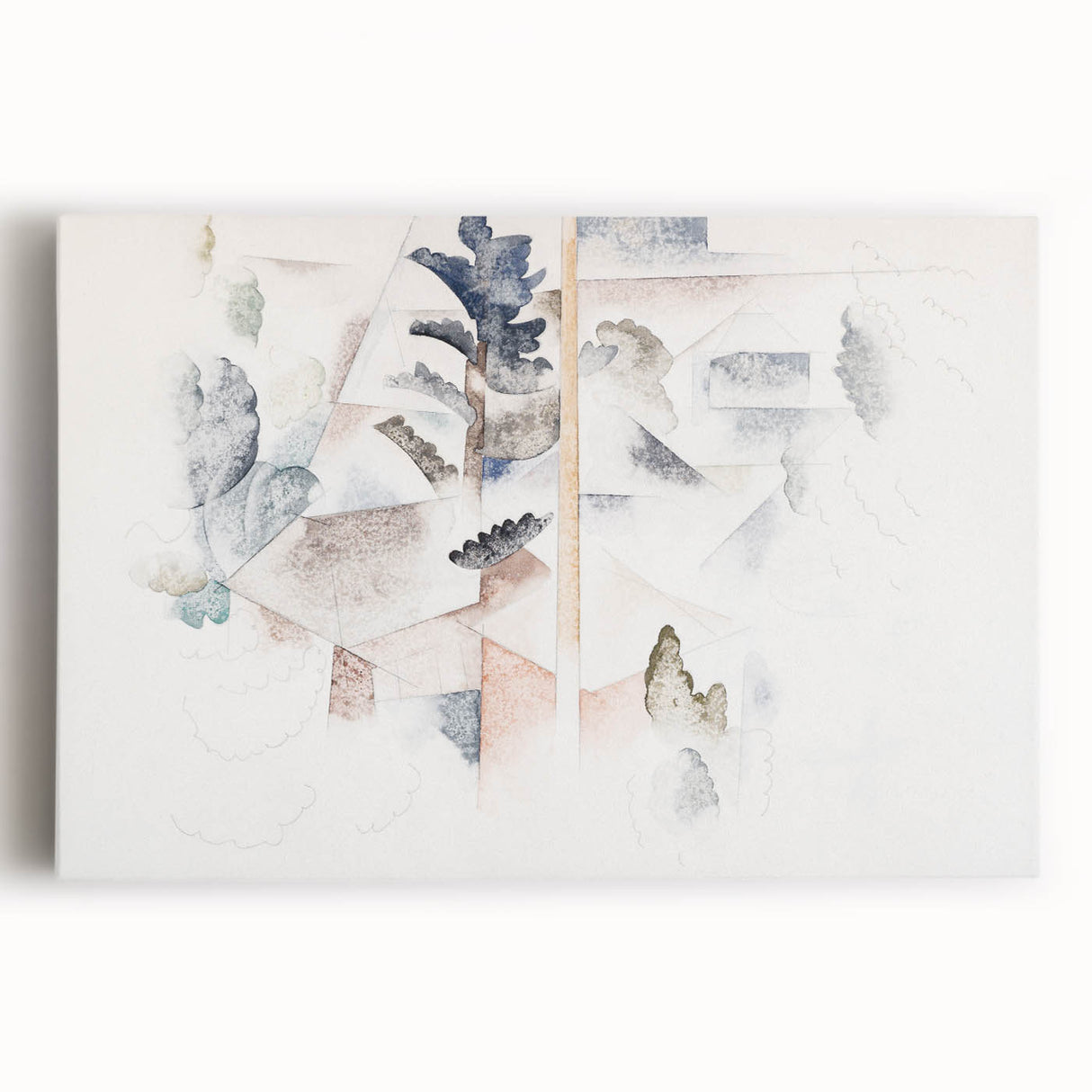 Modern Wall Art – Abstract Bermuda Trees and Architecture