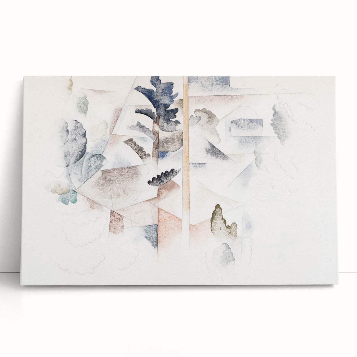 Modern Wall Art – Abstract Bermuda Trees and Architecture