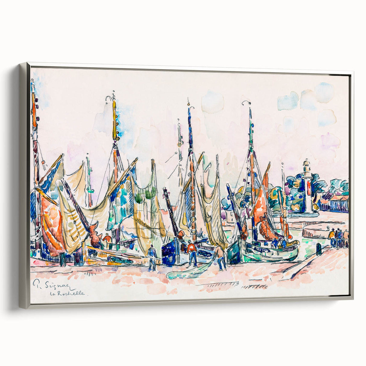 Modern Wall Art – Vibrant La Rochelle by Paul Signac