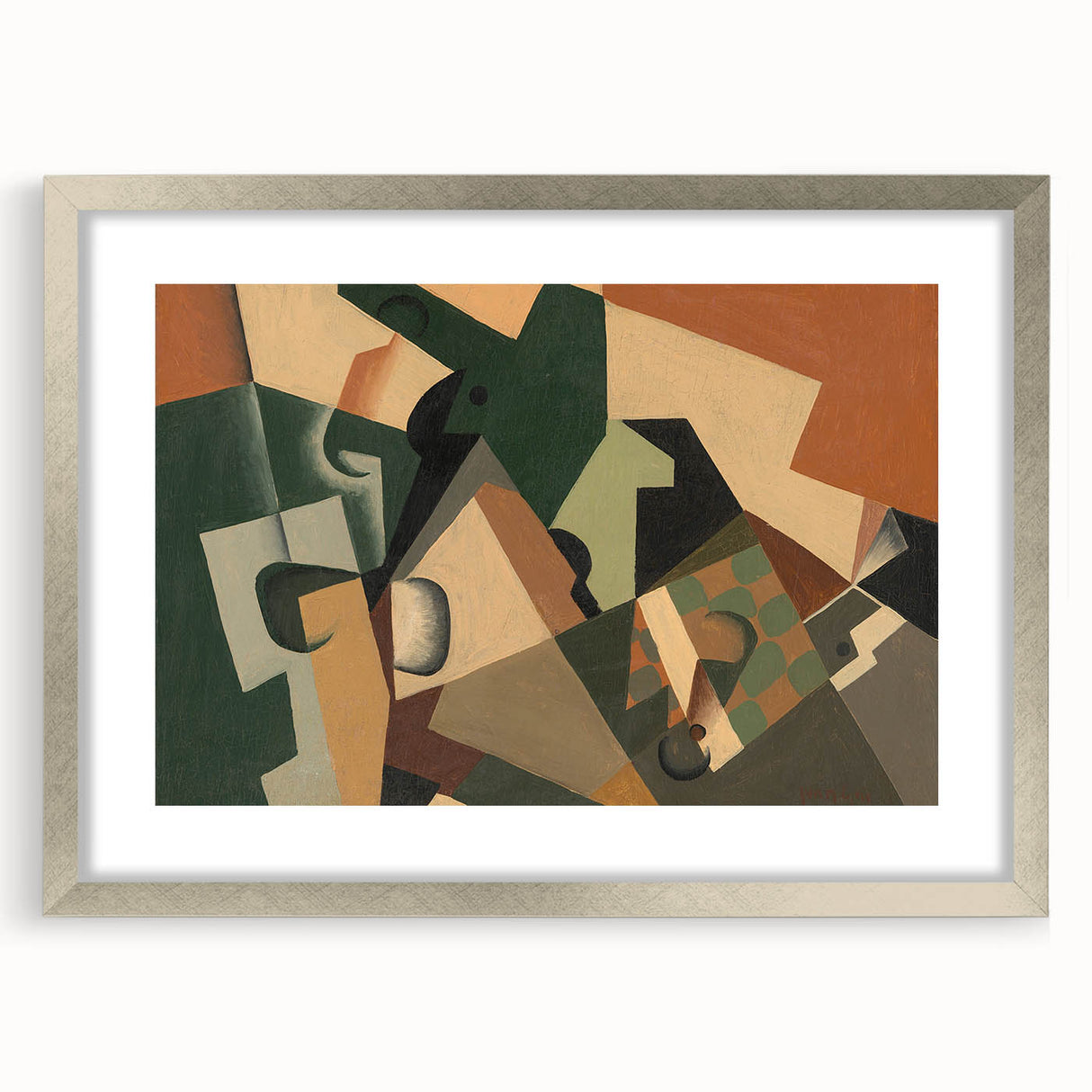 Modern Wall Art – Abstract Glass and Checkerboard by Juan Gris