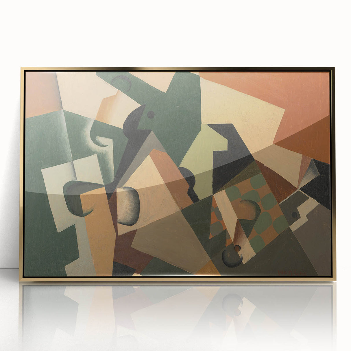 Modern Wall Art – Abstract Glass and Checkerboard by Juan Gris