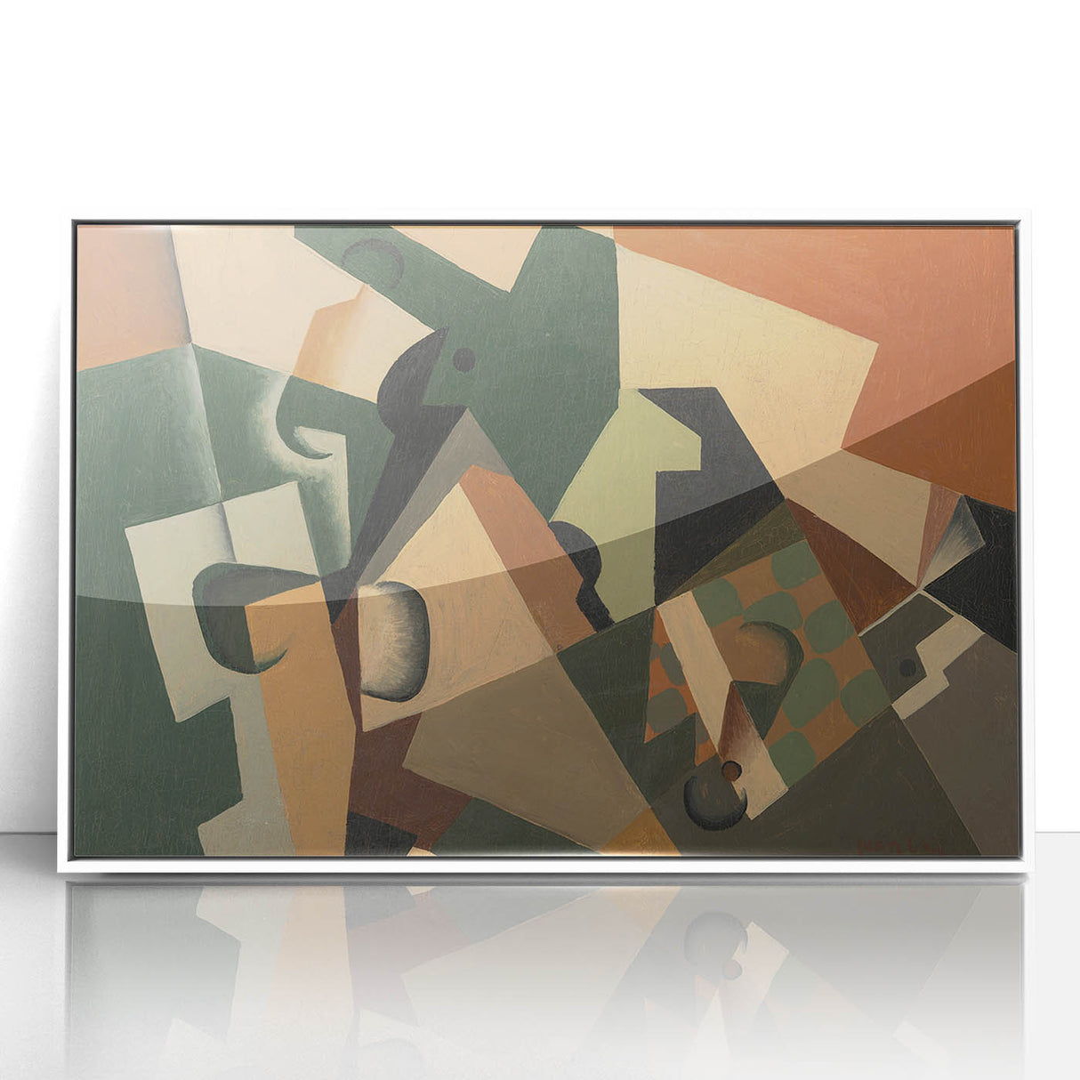 Modern Wall Art – Abstract Glass and Checkerboard by Juan Gris
