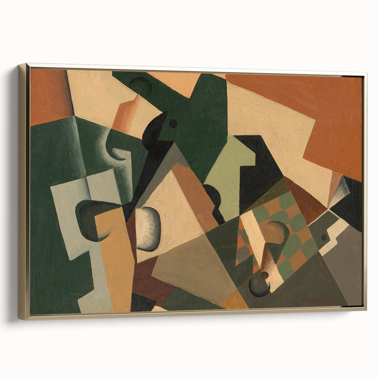 Modern Wall Art – Abstract Glass and Checkerboard by Juan Gris