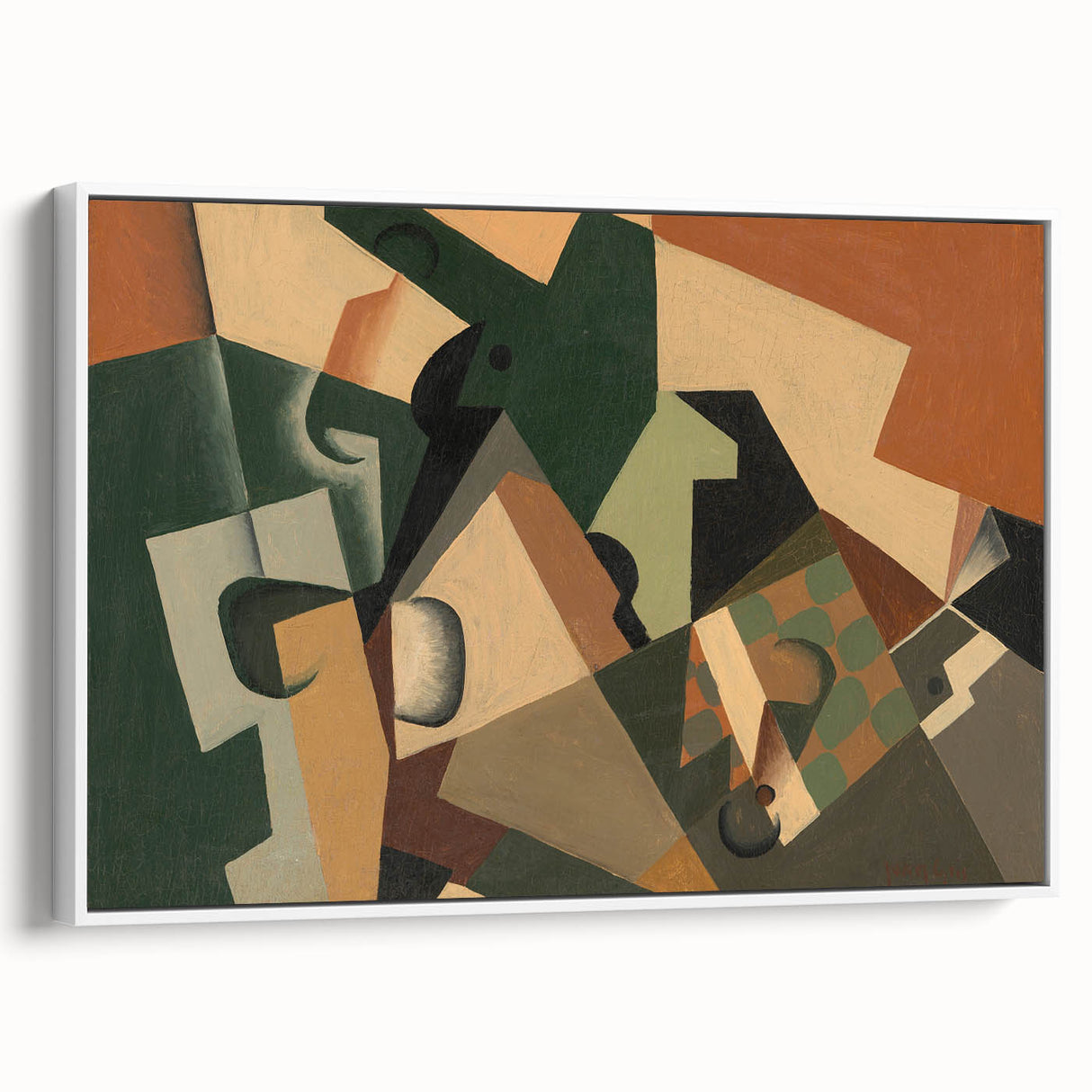 Modern Wall Art – Abstract Glass and Checkerboard by Juan Gris