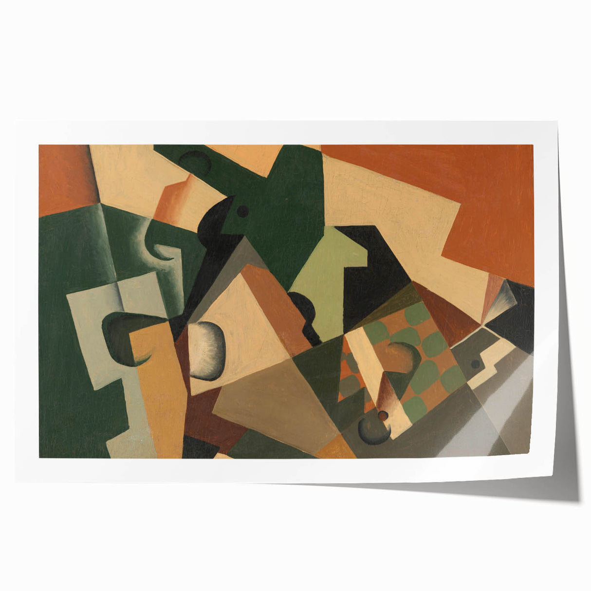 Modern Wall Art – Abstract Glass and Checkerboard by Juan Gris