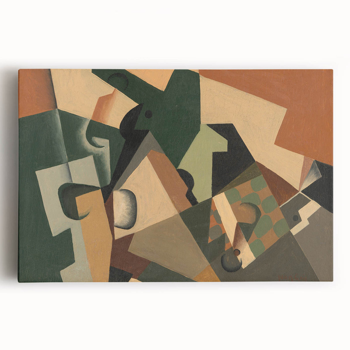 Modern Wall Art – Abstract Glass and Checkerboard by Juan Gris