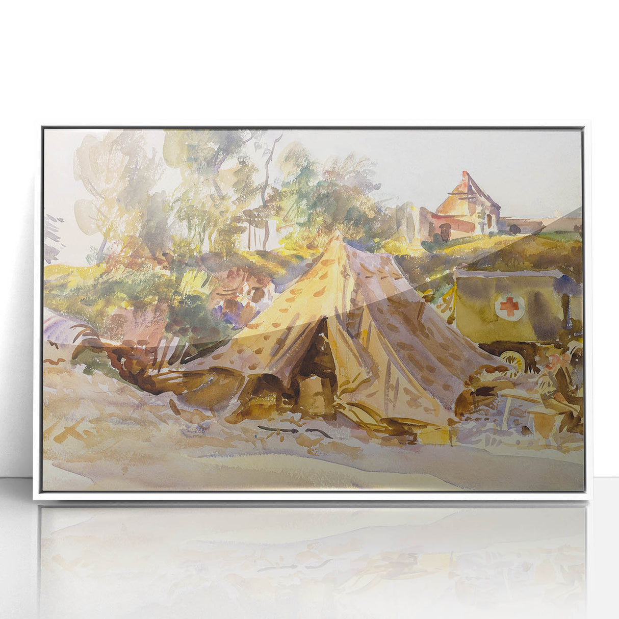 Modern Wall Art – Camp with Ambulance by John Singer Sargent