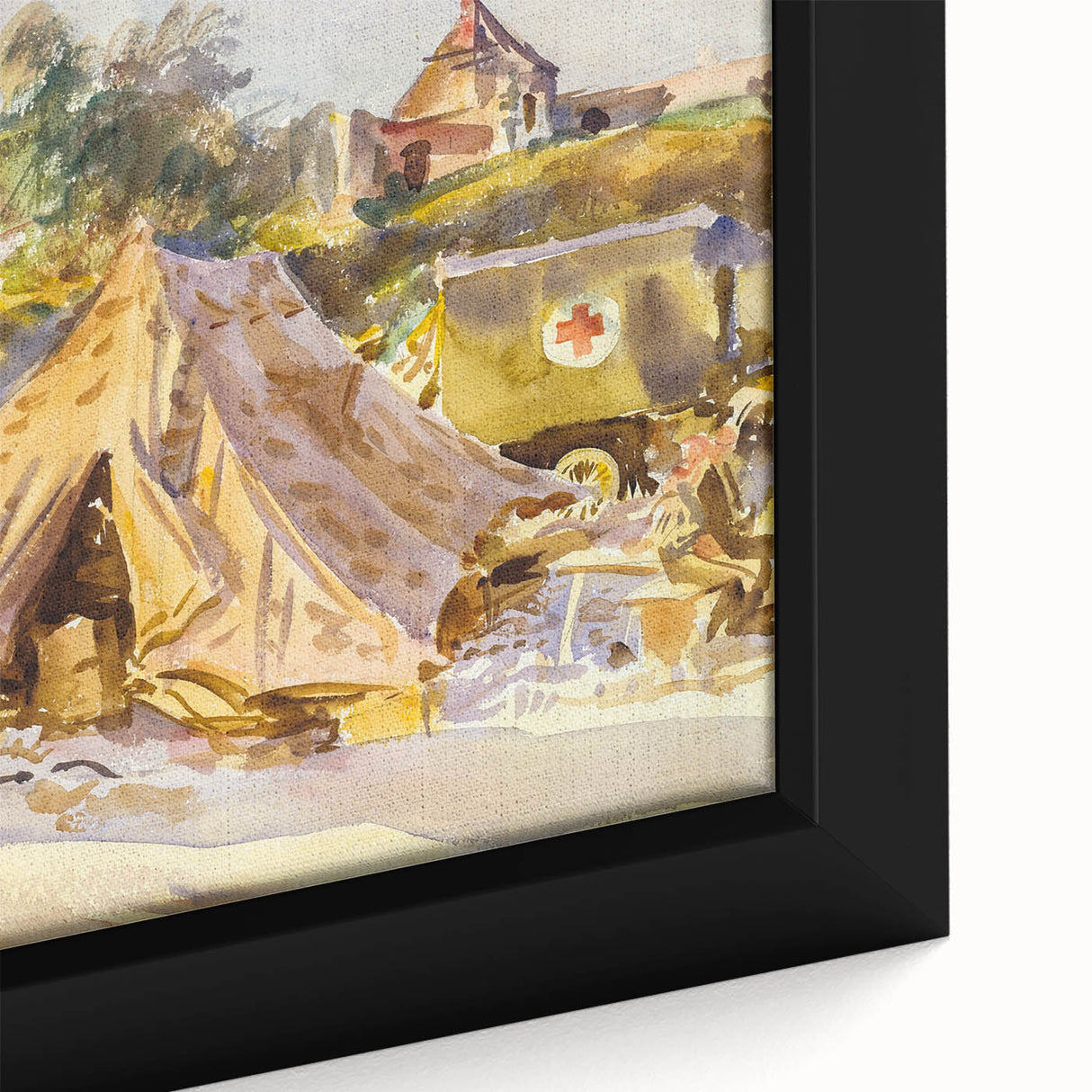 Modern Wall Art – Camp with Ambulance by John Singer Sargent