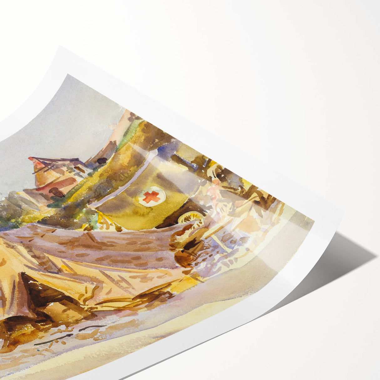 Modern Wall Art – Camp with Ambulance by John Singer Sargent