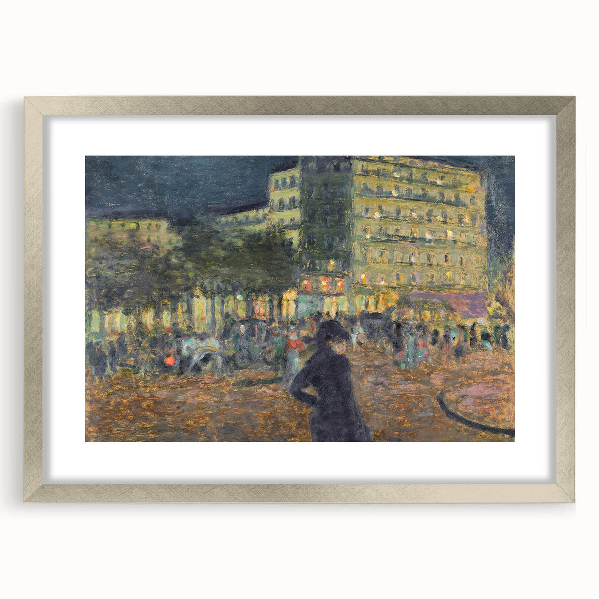Place Pigalle at Night" by Pierre Bonnard - Illuminated Cityscape