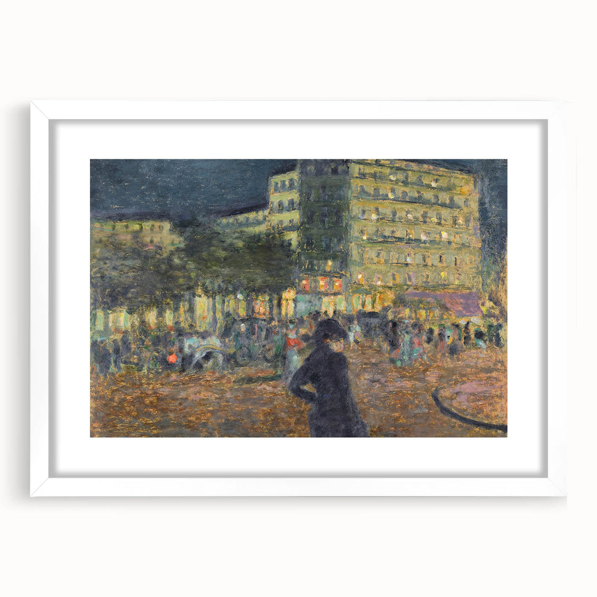Place Pigalle at Night" by Pierre Bonnard - Illuminated Cityscape