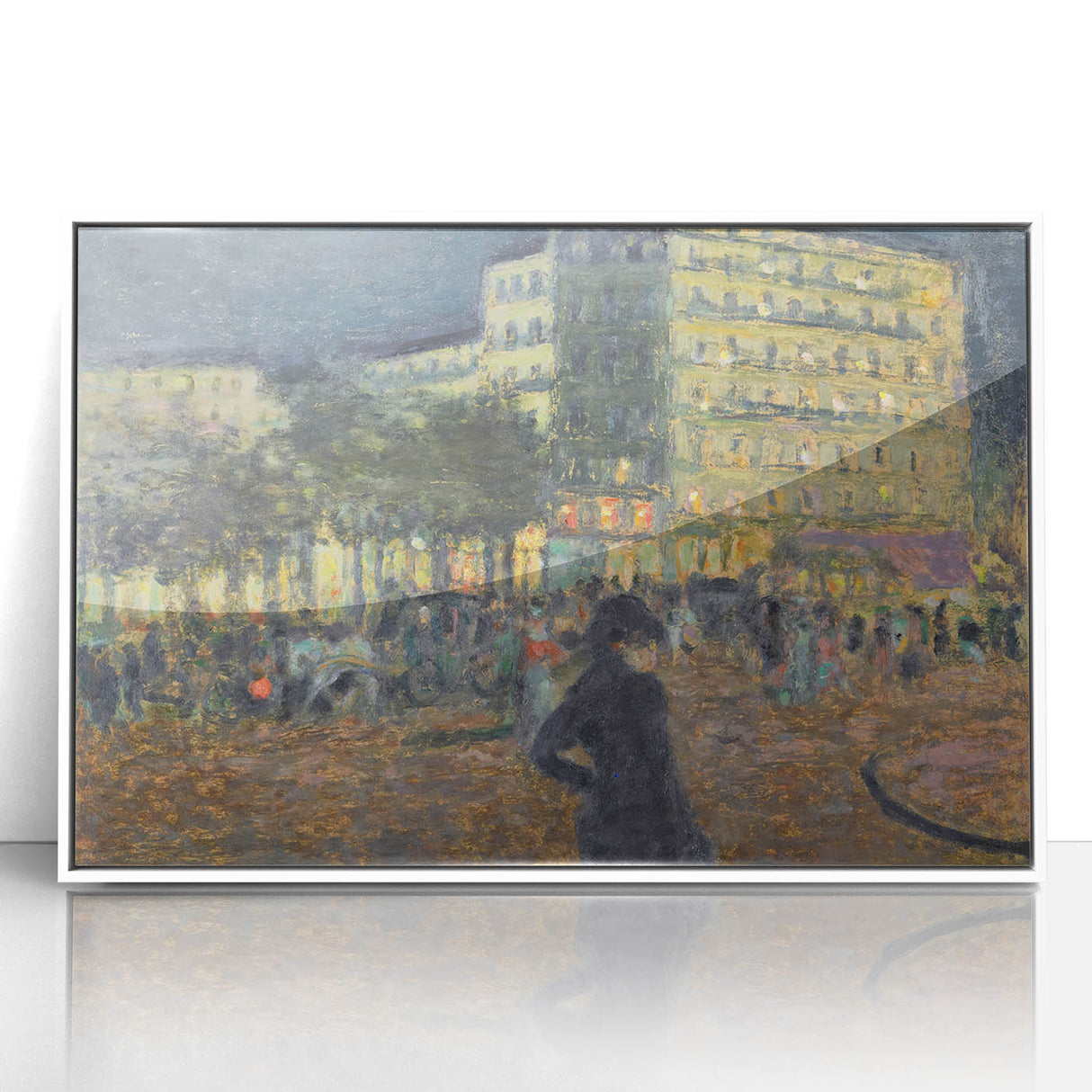Place Pigalle at Night" by Pierre Bonnard - Illuminated Cityscape
