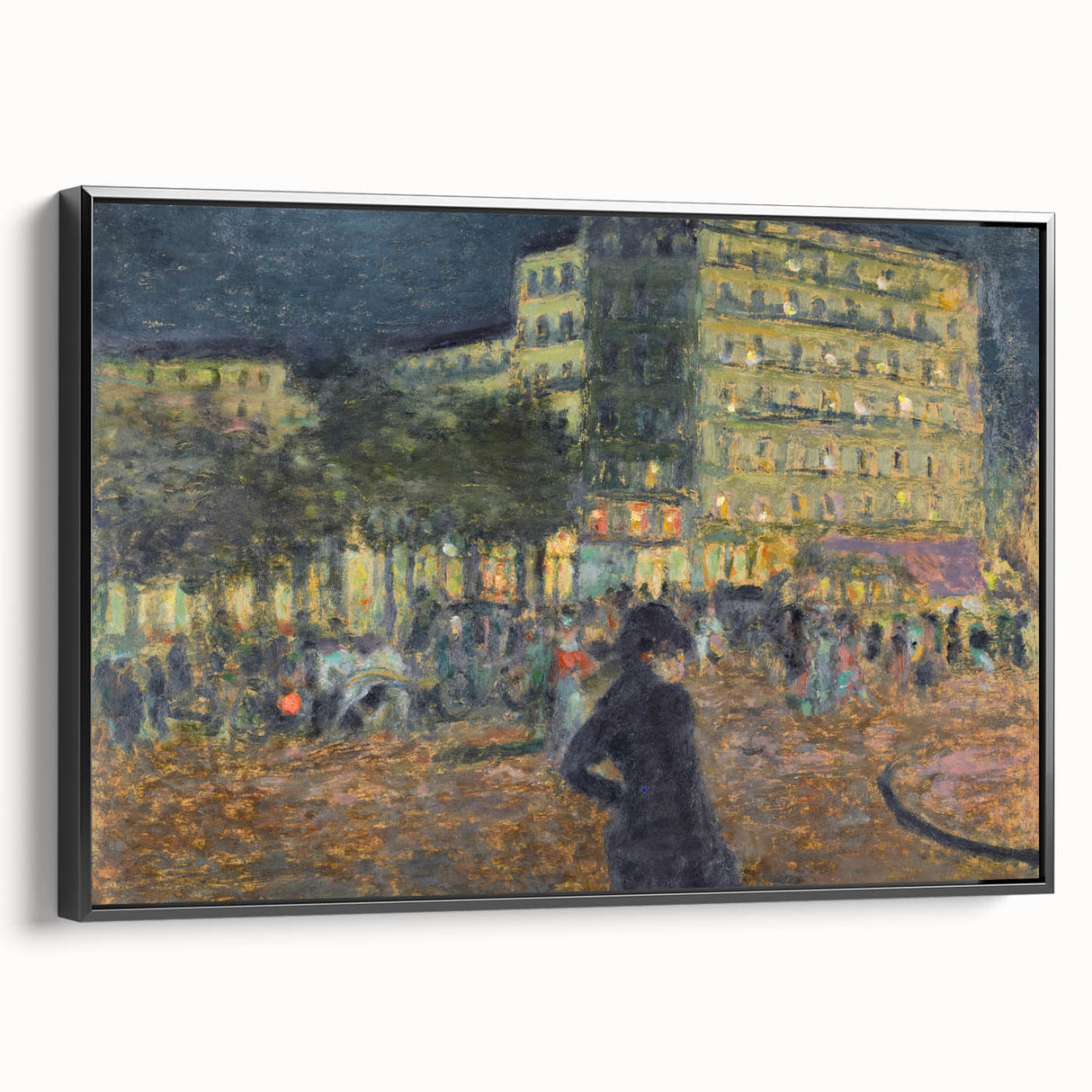 Place Pigalle at Night" by Pierre Bonnard - Illuminated Cityscape