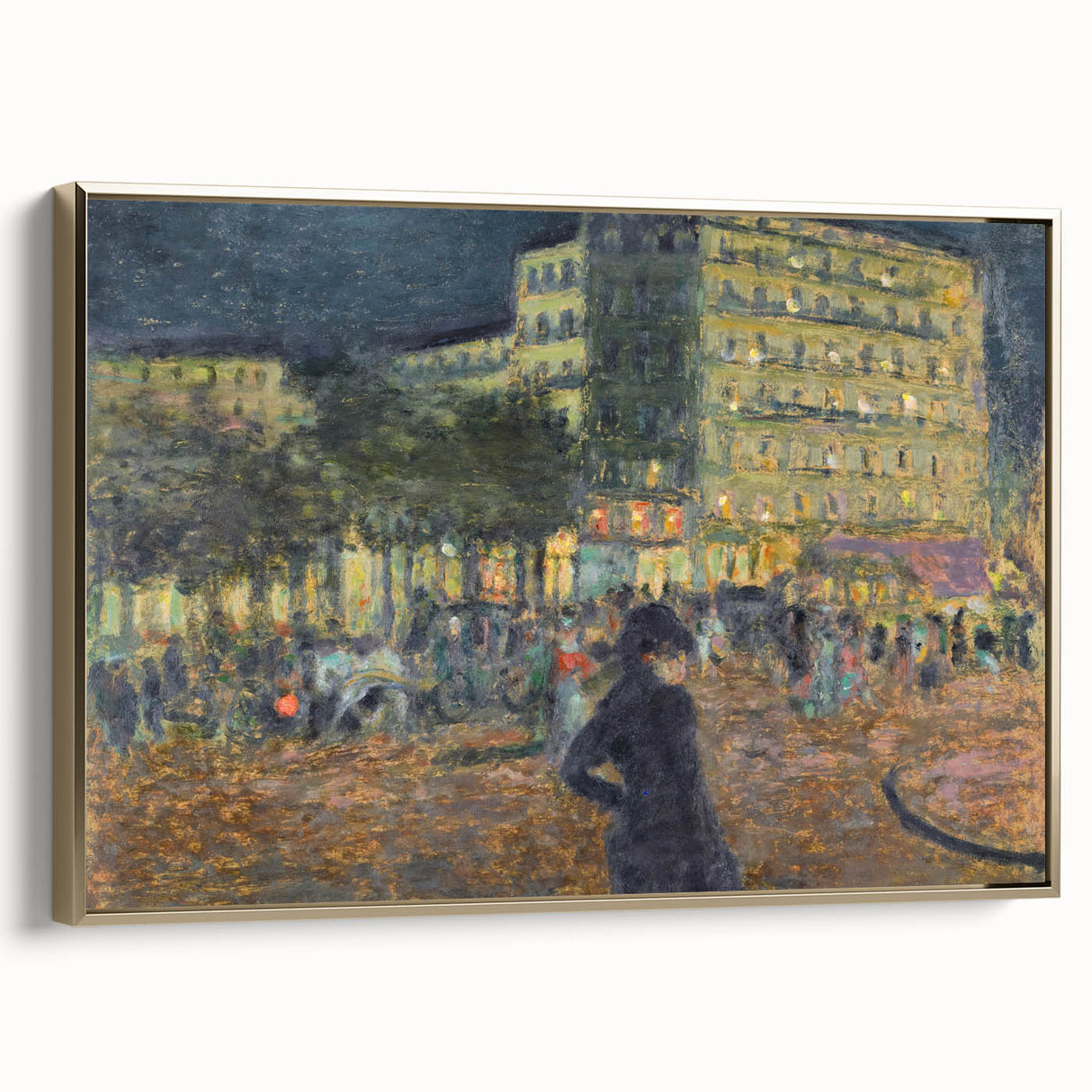 Place Pigalle at Night" by Pierre Bonnard - Illuminated Cityscape
