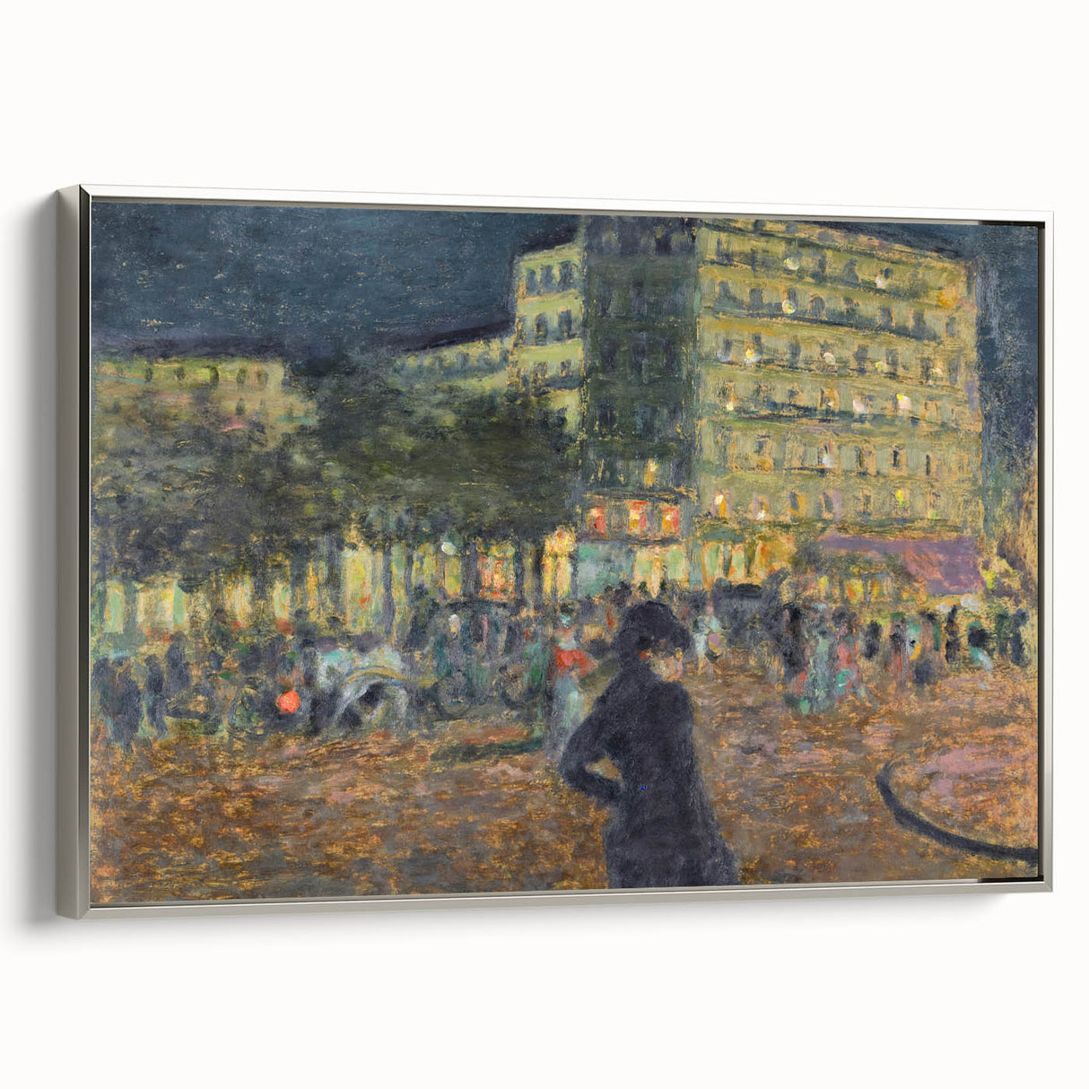 Place Pigalle at Night" by Pierre Bonnard - Illuminated Cityscape