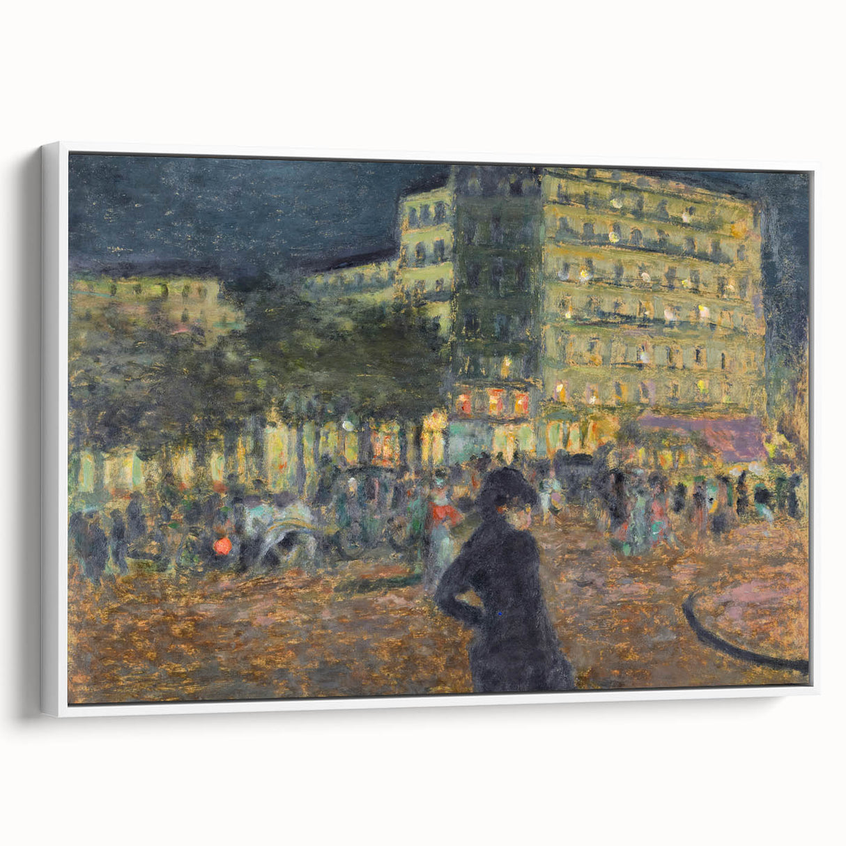 Place Pigalle at Night" by Pierre Bonnard - Illuminated Cityscape
