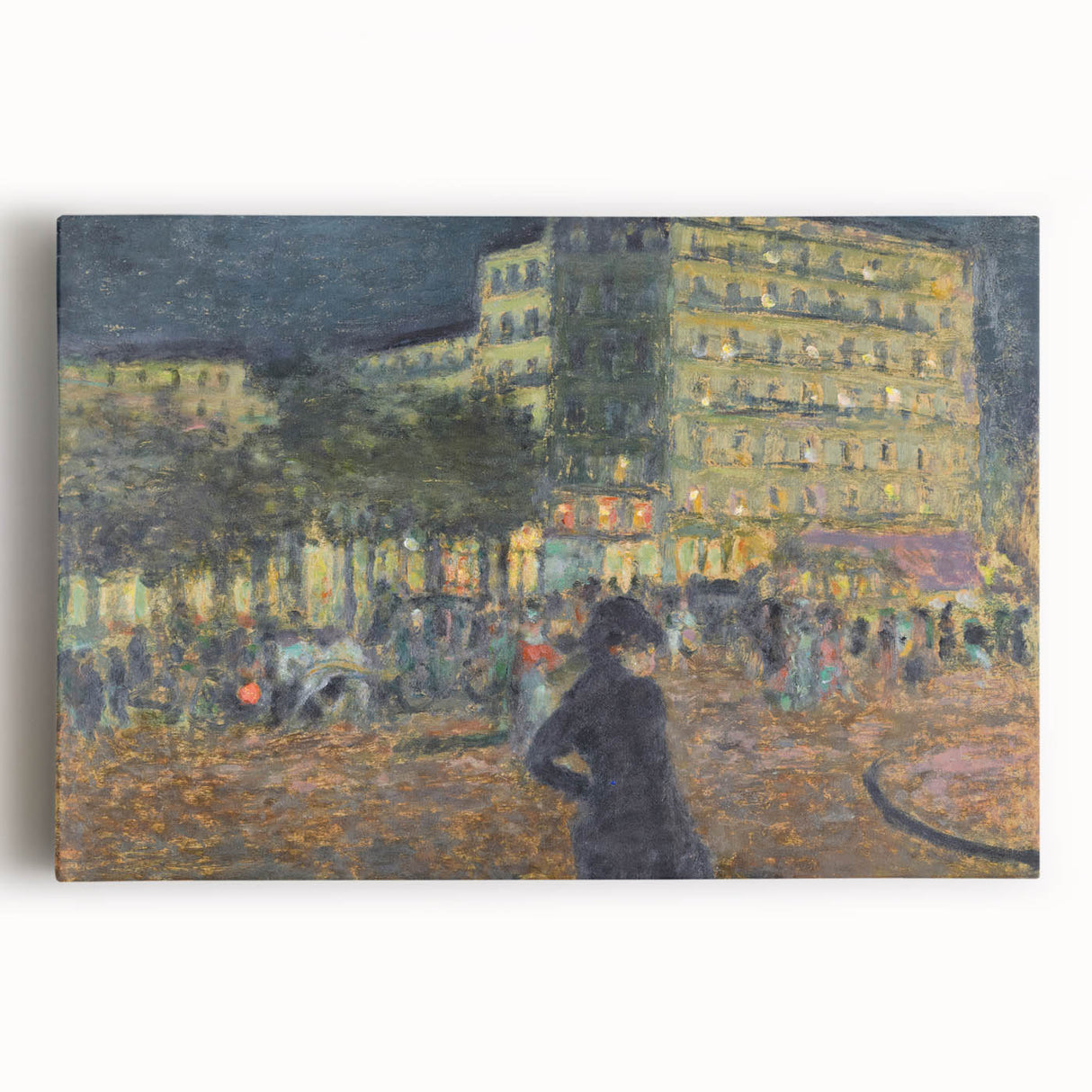 Place Pigalle at Night" by Pierre Bonnard - Illuminated Cityscape