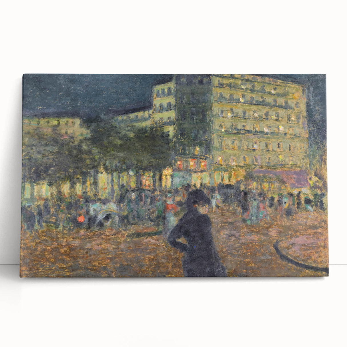 Place Pigalle at Night" by Pierre Bonnard - Illuminated Cityscape