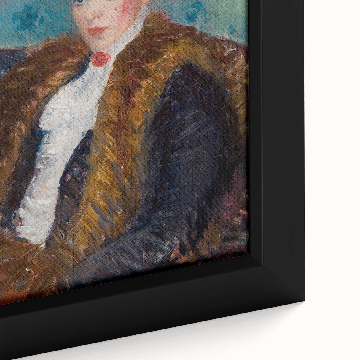 Portrait Wall Art - Girl with Fox Furs by William James Glackens