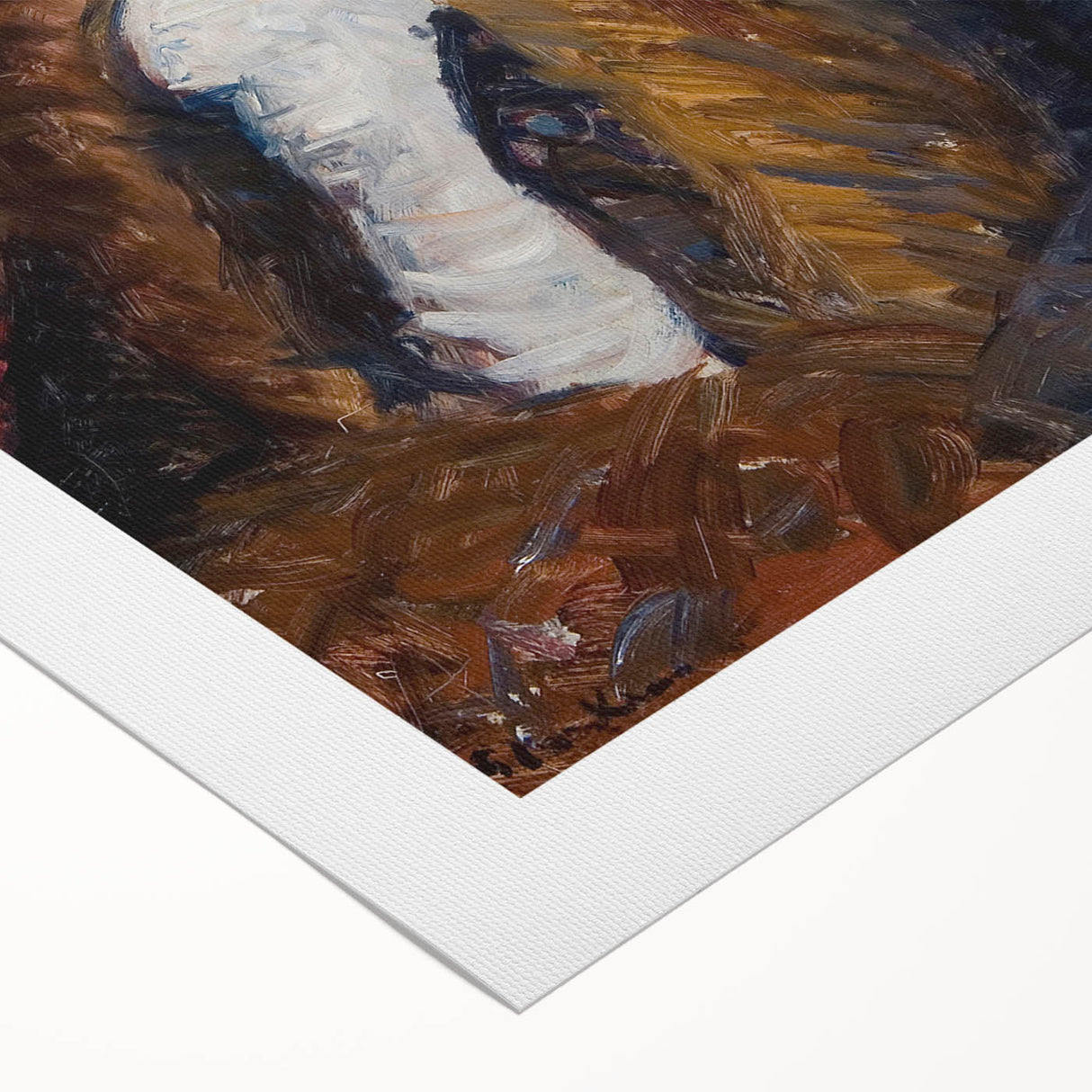 Portrait Wall Art - Girl with Fox Furs by William James Glackens