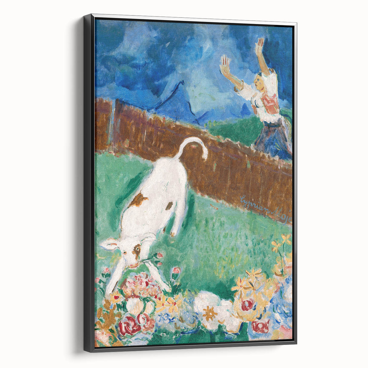 Charming Farm Scene - Calf (1932) by Cyprián Majerník