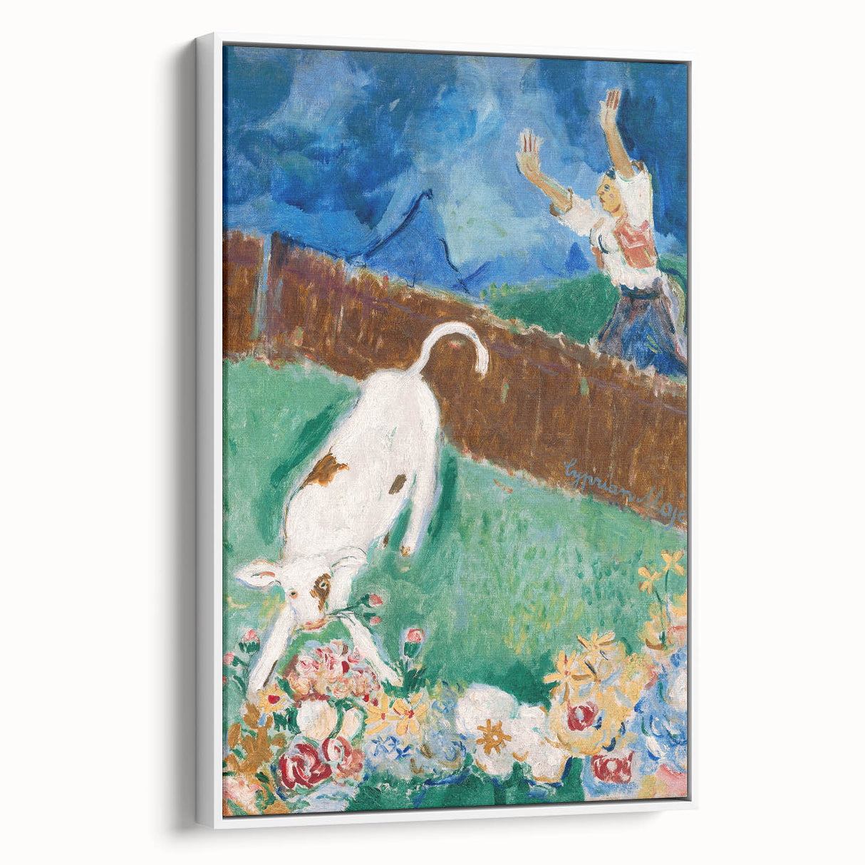 Charming Farm Scene - Calf (1932) by Cyprián Majerník