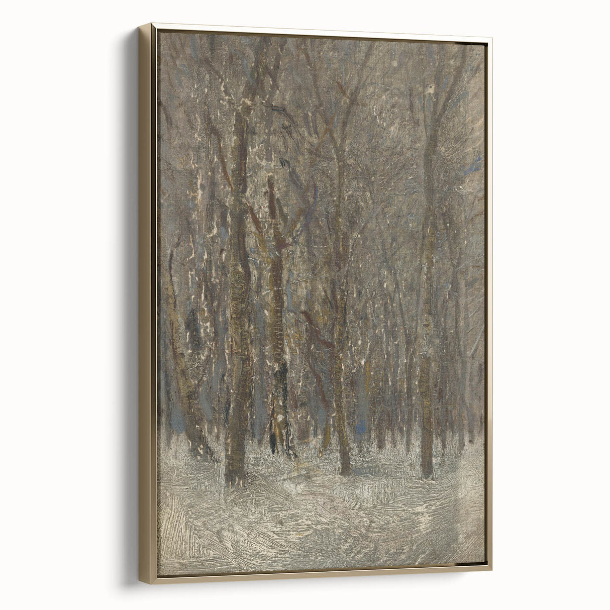 Romanticism Art - Winter Forest by László Mednyánszky Print